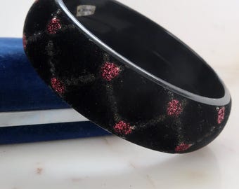 Pulsera vintage de terciopelo negro