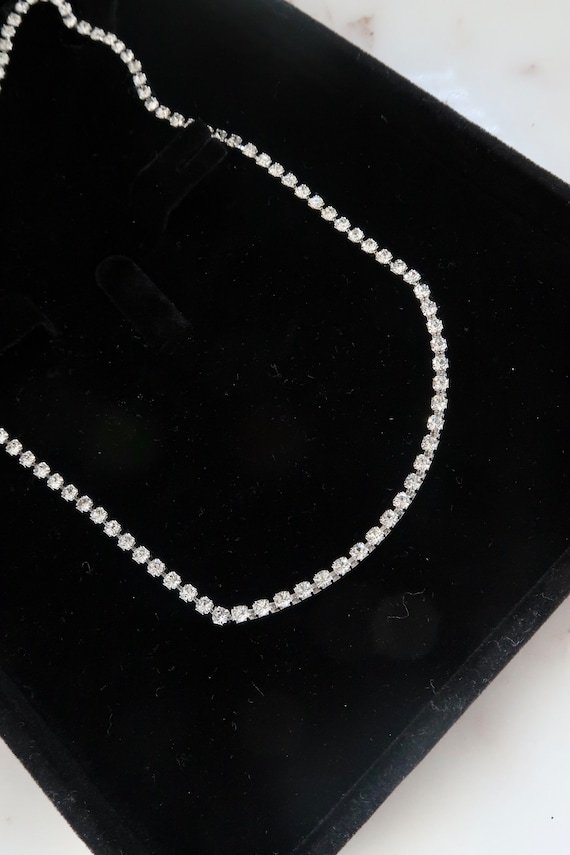 Vintage AVON Rhinestone Bar Necklace