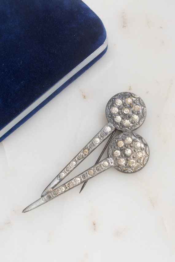 Vintage Art Deco Silver Brooch - Geometric Brooch 