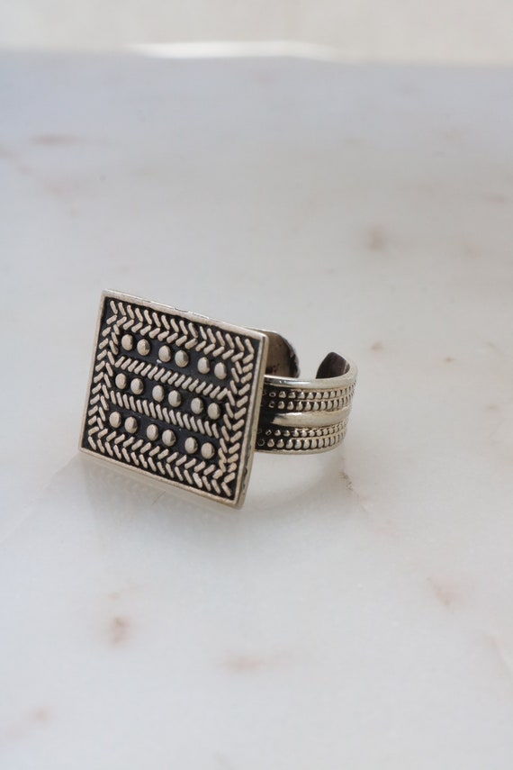 Sterling Silver Square Ring - Geometric Ring - Si… - image 7