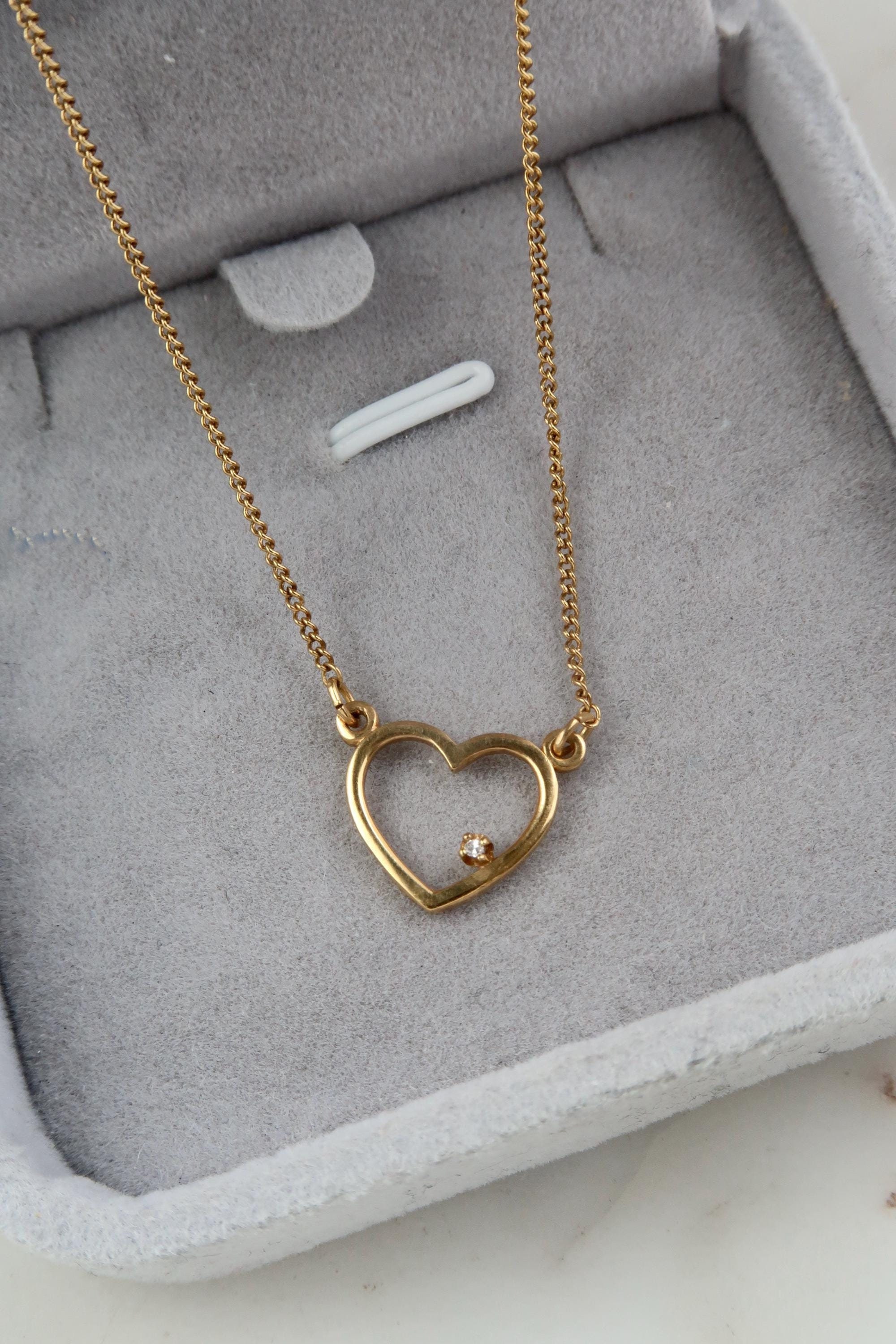 Vintage 1978 Artistry Amway 12k Gold Filled Precious Heart Diamond