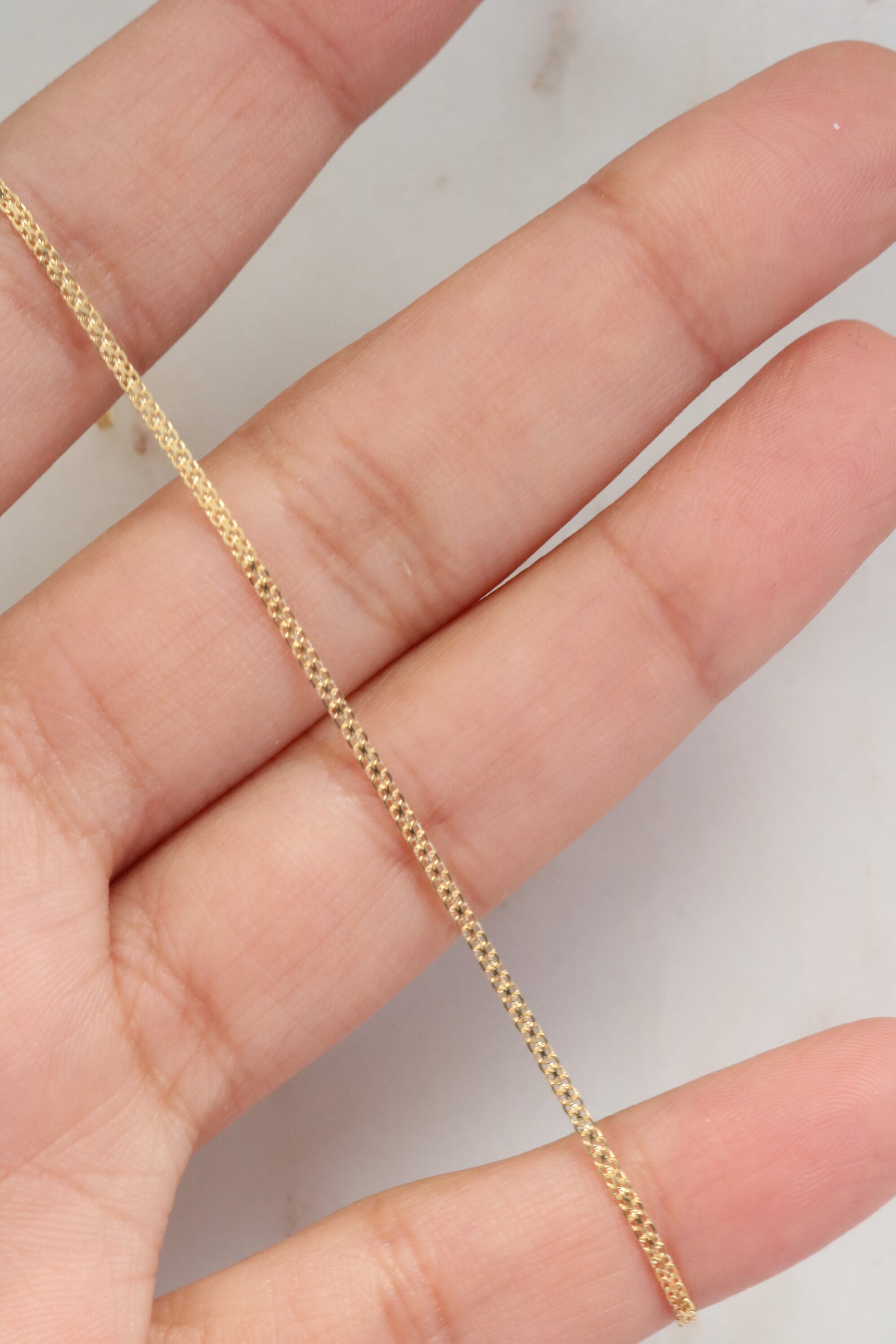 18k Solid Gold Chain Bracelet Yellow Gold Chain Bracelet Etsy