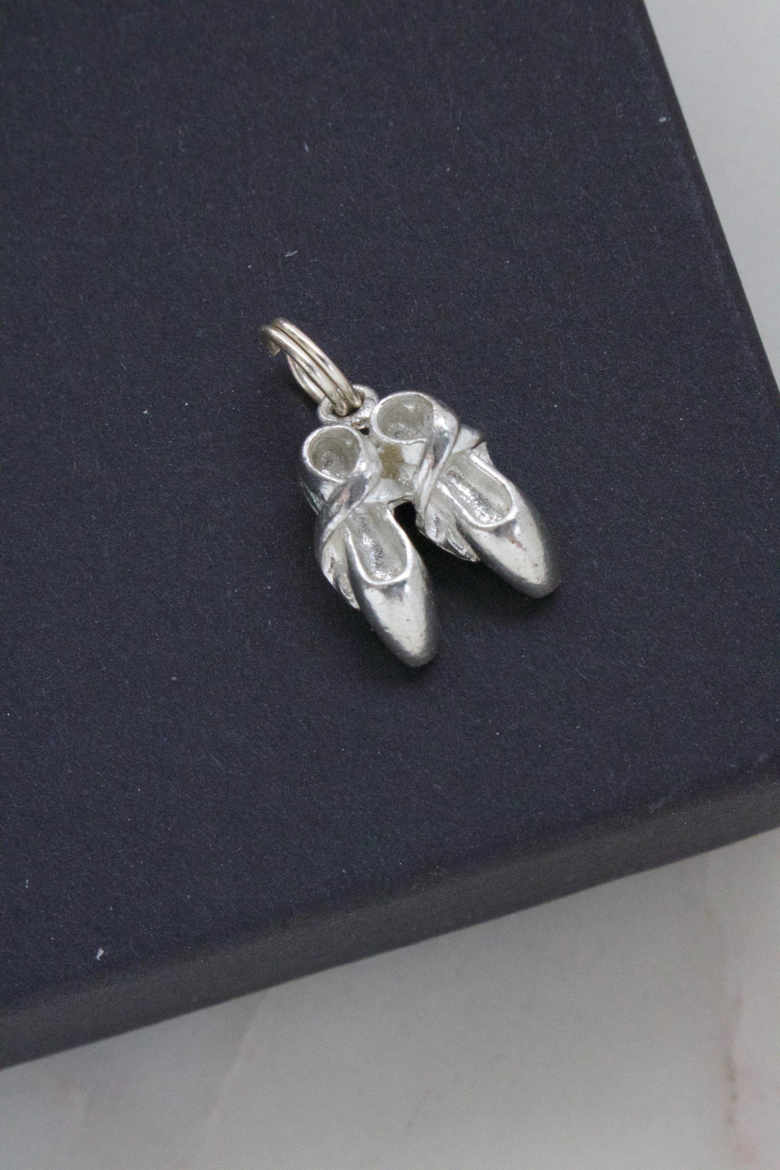 vintage sterling ballet shoe charm