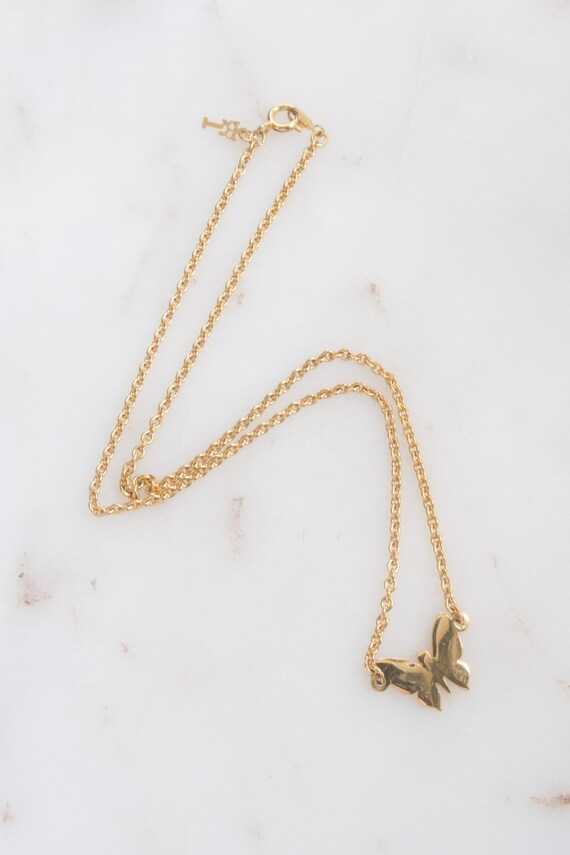 Vintage Trifari Gold Butterfly Necklace 