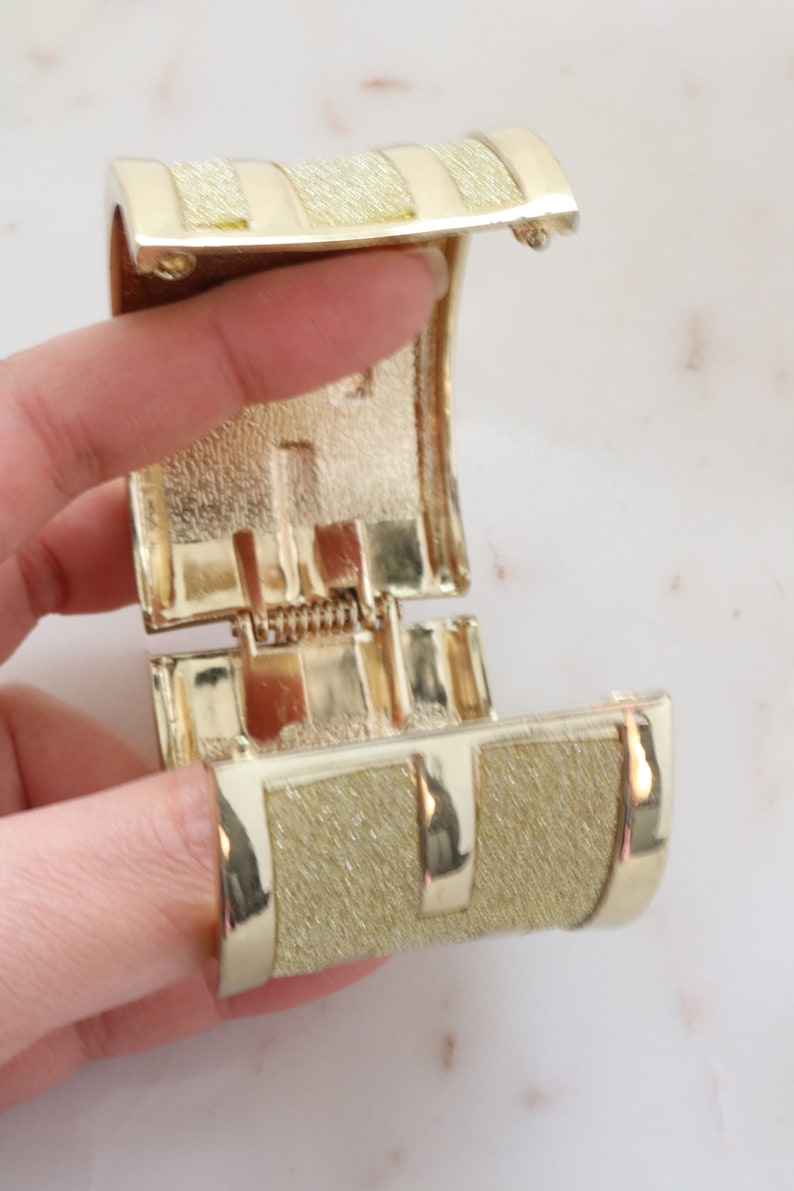 Vintage Wide Gold Cuff Bracelet