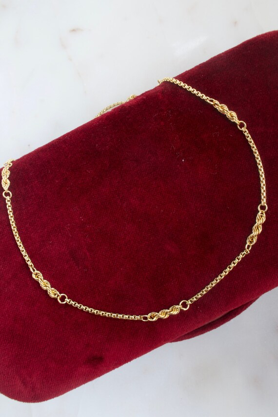 18K Solid Gold Chain Necklace Etsy