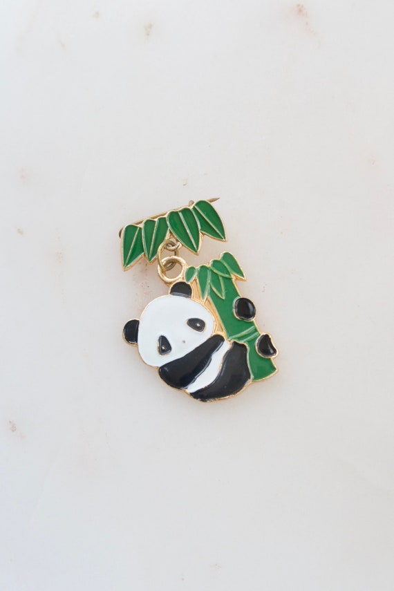 Vintage Panda Bear Brooch