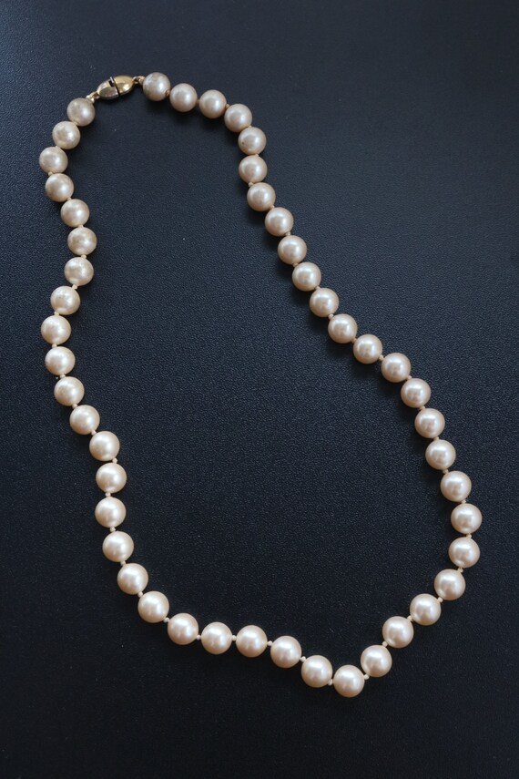 Vintage Monet Faux Pearl Bead Choker 