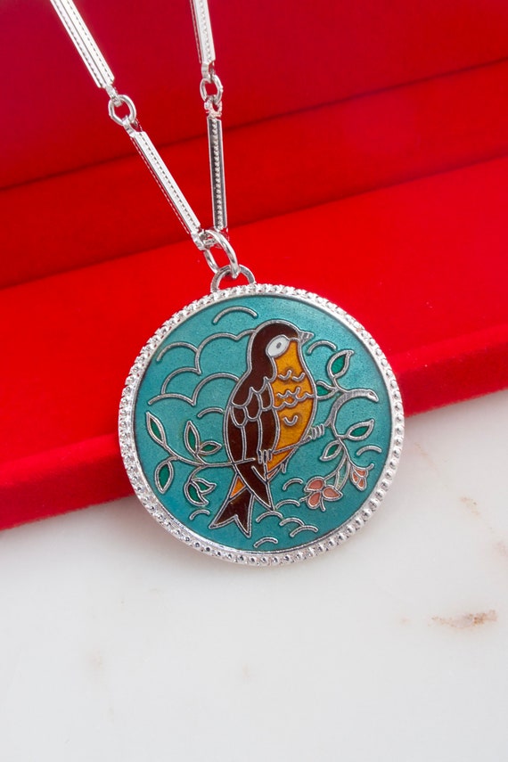 Vintage Sarah Coventry Bird Pendant Necklace - image 1