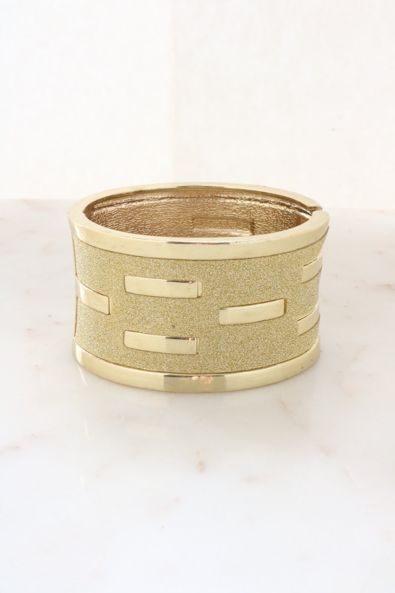 Vintage Wide Gold Cuff Bracelet