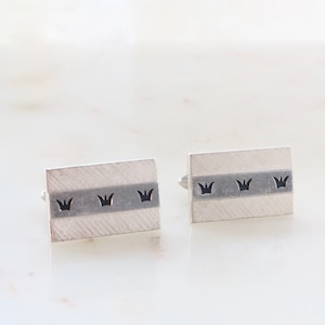 Vintage Silver Swank Cufflinks