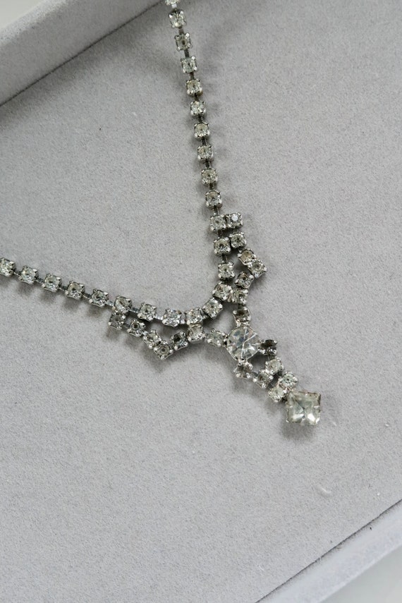 Vintage Rhinestone Crystal Necklace