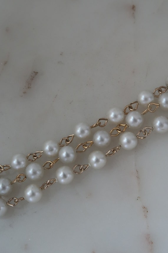 Vintage Park Lane Pearl Multi Strand Bracelet Pea… - image 6