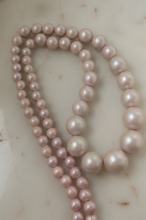 Vintage Purple Beaded Necklace - image 5