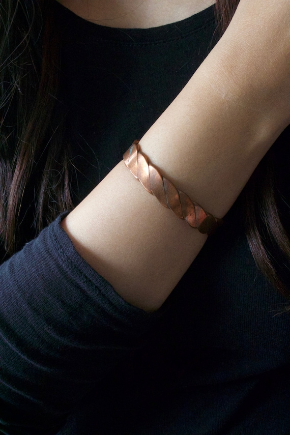 Vintage Copper Cuff Bracelet - image 2