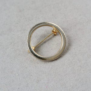 Vintage Gold Circle Brooch