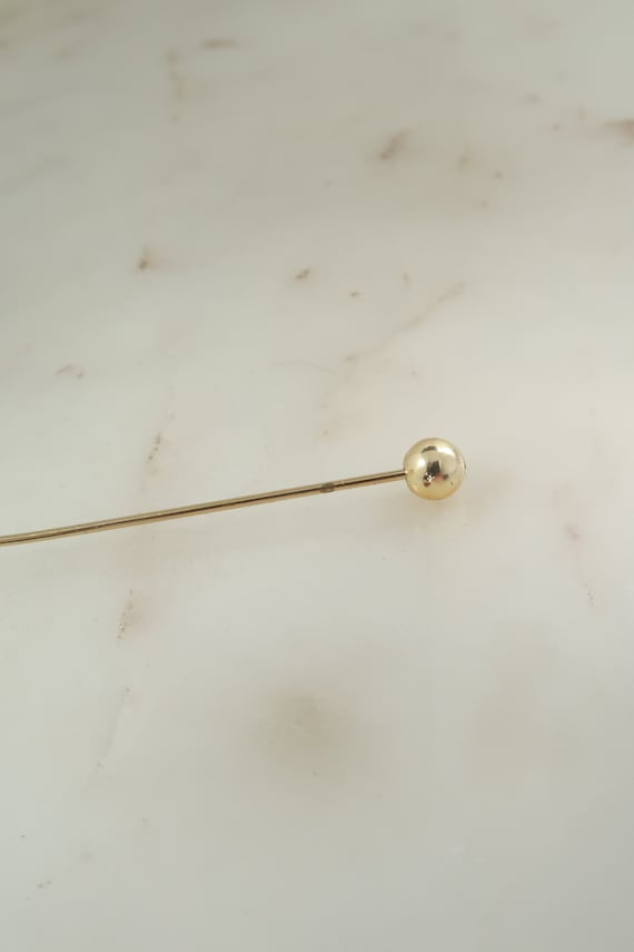 Vintage Blue Stick Pin Statement Stick Pin Gold S… - image 6