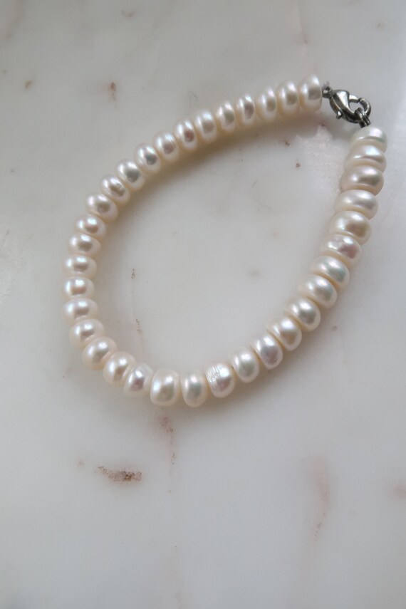 Vintage Freshwater Pearl Beaded Necklace Bracelet… - image 4