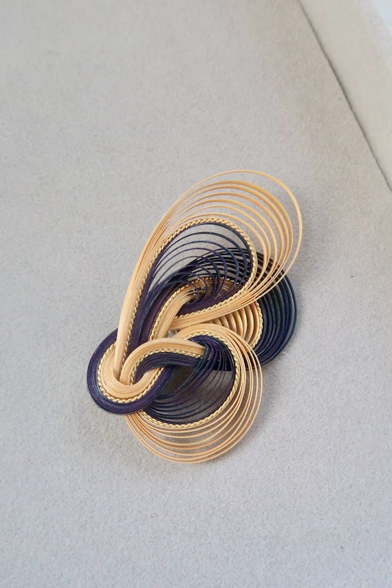 Vintage Bamboo Woven Knot Brooch