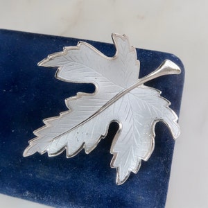 Vintage Silber Ahornblatt Brosche