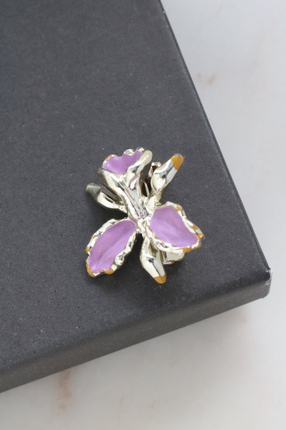 Vintage Purple Orchid Brooch