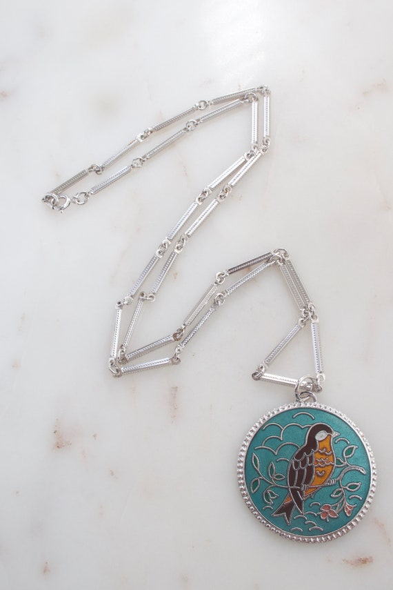 Vintage Sarah Coventry Bird Pendant Necklace - image 4