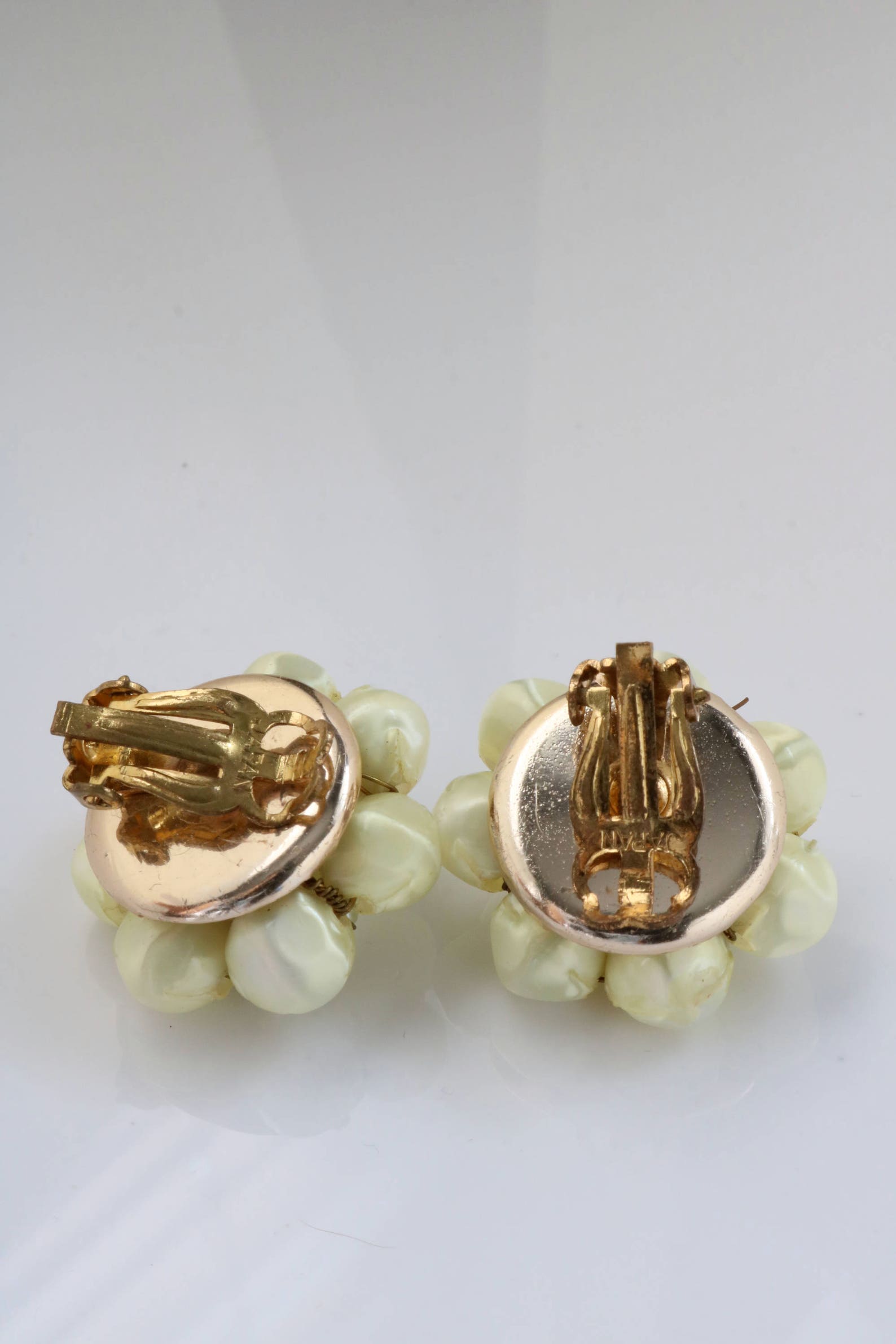 Beaded Cluster Earrings Beaded Clip On Earrings Vintag Etsy