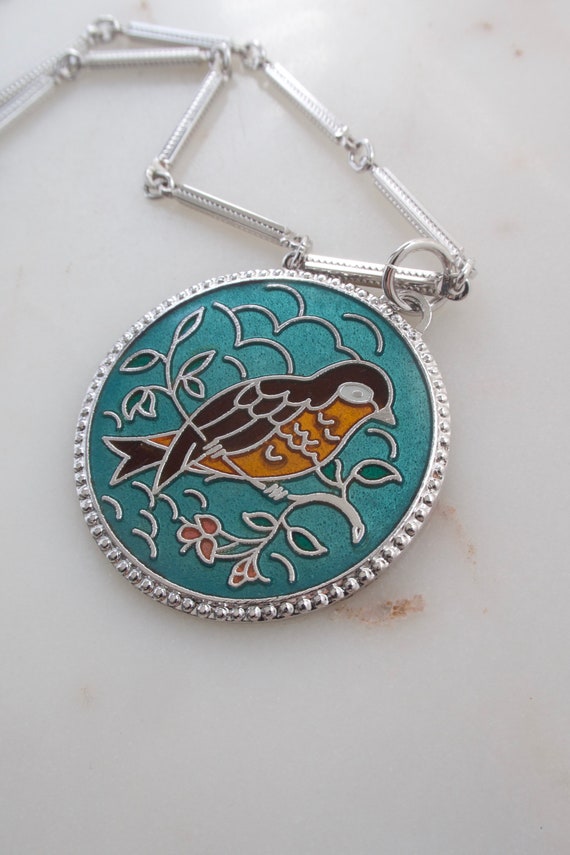 Vintage Sarah Coventry Bird Pendant Necklace - image 3