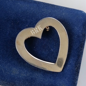 Vintage Gold BRK Heart Brooch