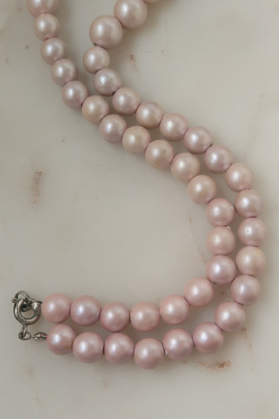 Vintage Purple Beaded Necklace - image 8