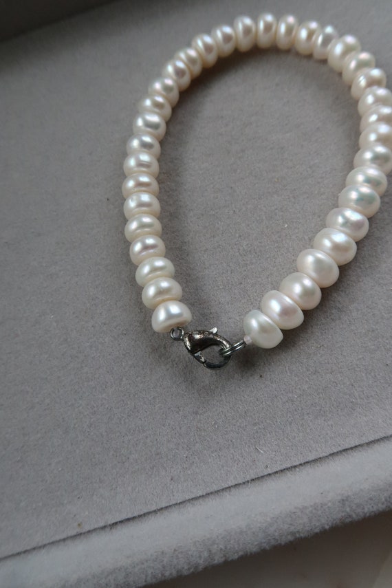 Vintage Freshwater Pearl Beaded Necklace Bracelet… - image 5