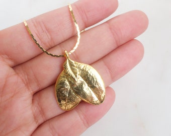 ◆VINTAGE HOLLYWOOD◆ Twist Leaf Chain Necklace VH2379NE007B il_1080xN.5766677559_4v4r.jpg