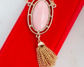 Vintage Sarah Coventry "Pink Lady" kwastketting