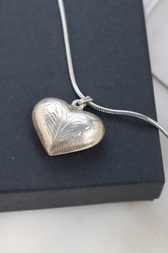 Sterling Silver Heart Pendant - Silver Heart - Vin