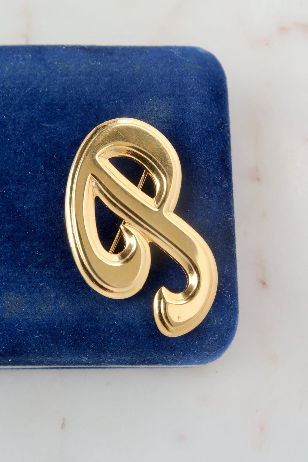 Vintage Gold Letter P Brooch - Etsy