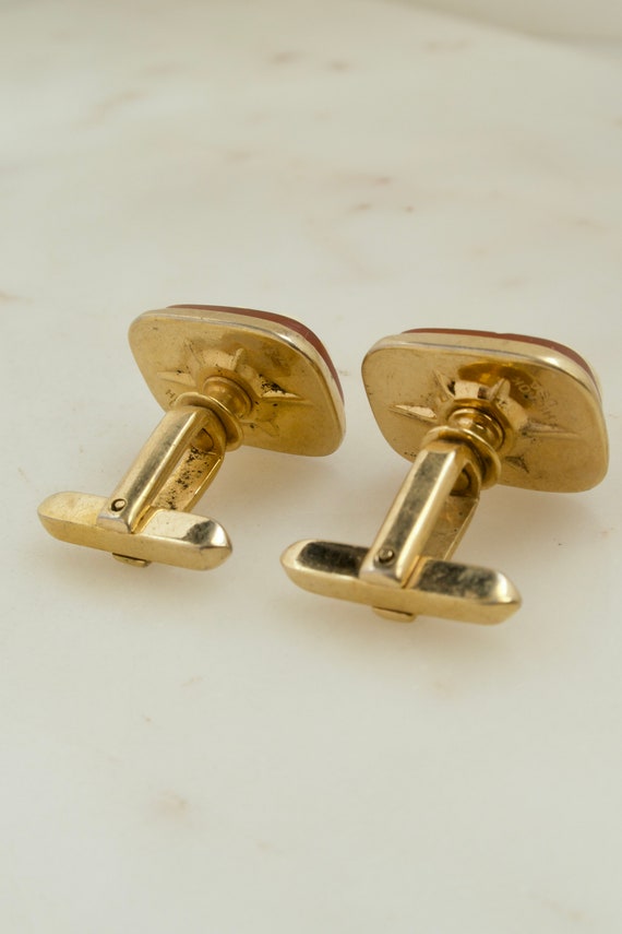 Vintage Hickok USA Roman Soldier Cuff Links - Gif… - image 4