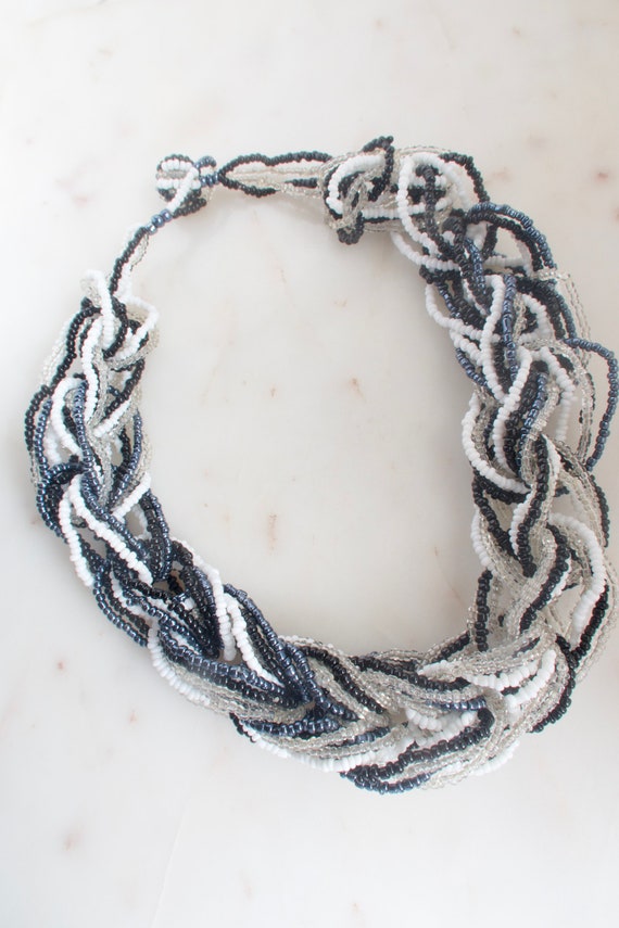Vintage Braided Seed Bead Necklace