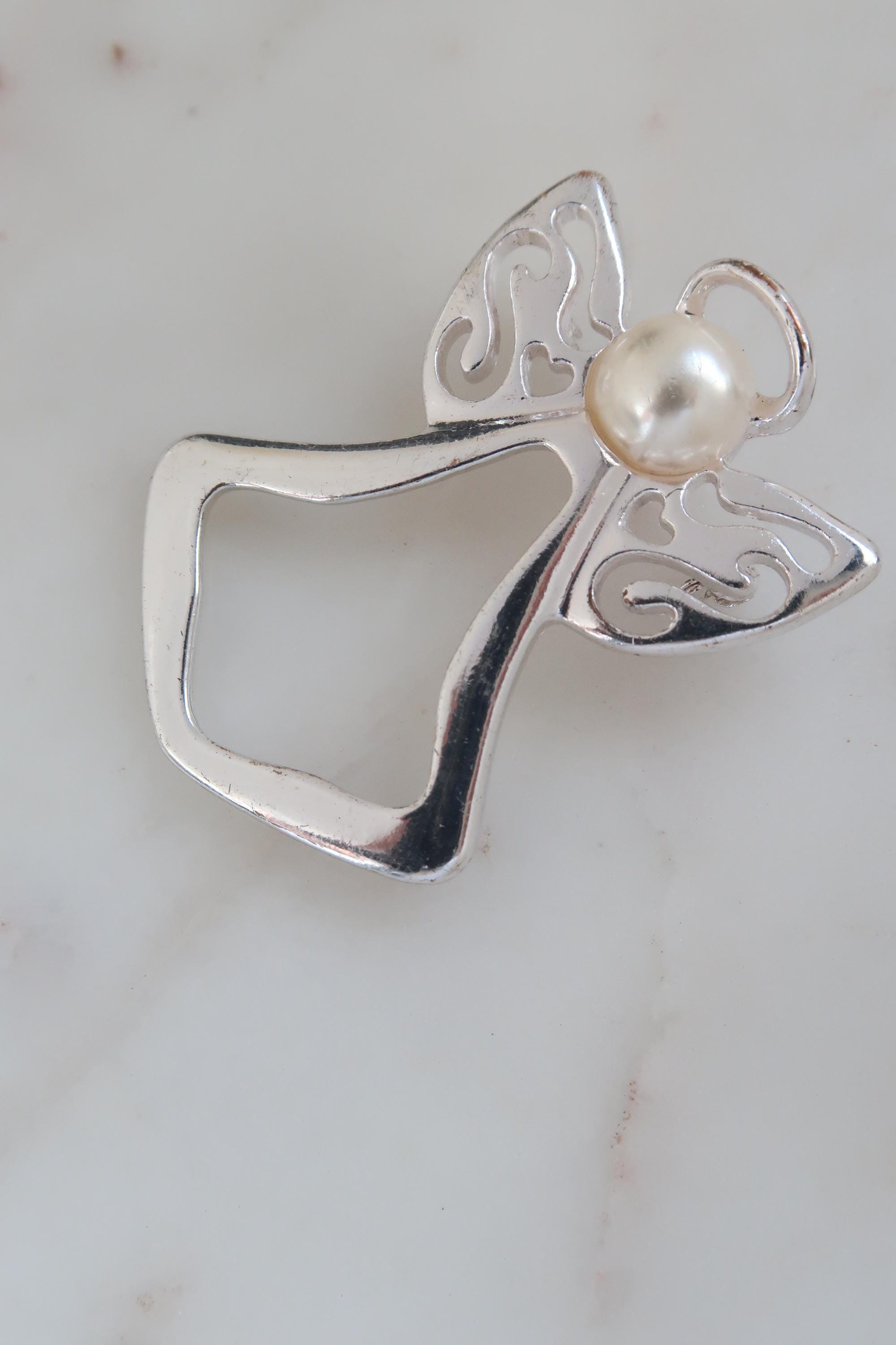 ヴィンテージ シルバー エンジェル ブローチ - Etsy 日本