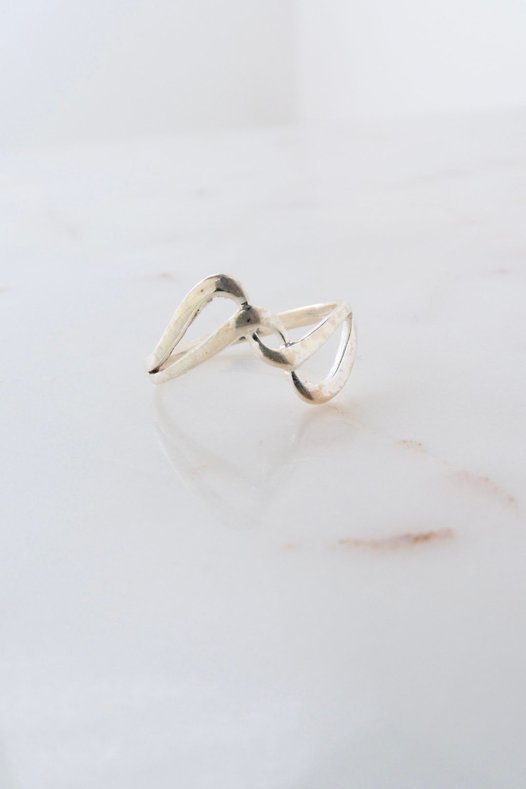 Vintage Sterling Silver Wavy Ring Size 9.75 - Etsy