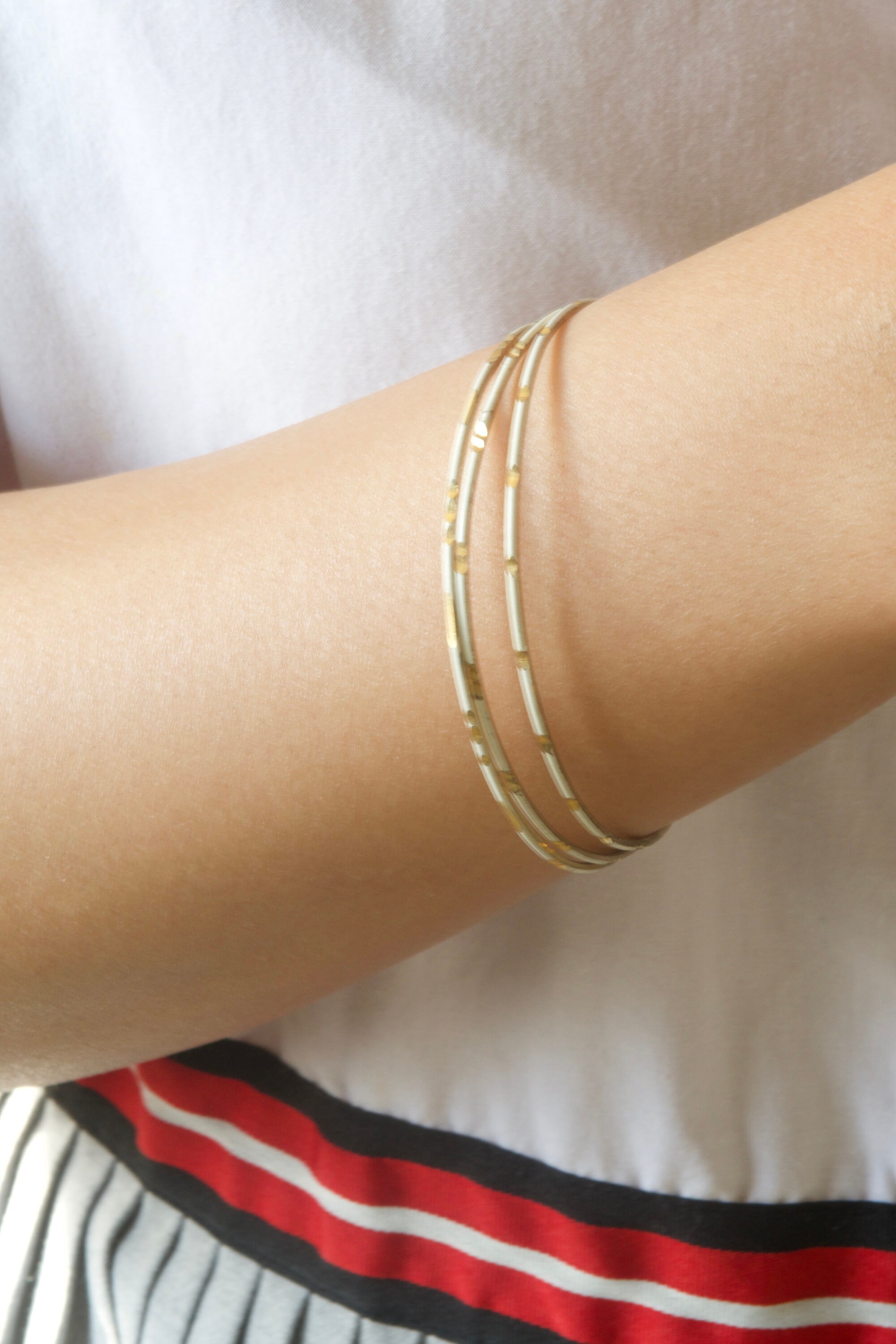 ヴィンテージ ホワイト エナメル バングル - Etsy 日本
