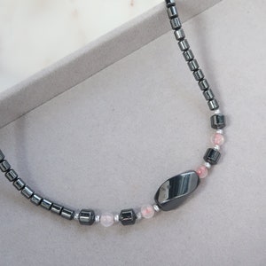 Vintage Gray Beaded Necklace