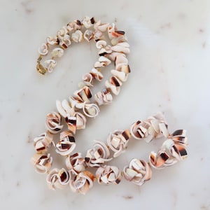 Vintage Real Shell Beaded Necklace Statement Necklace Shell Necklace Gift For Her