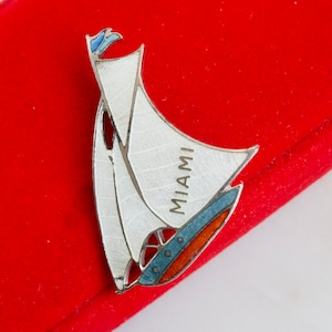 Vintage Miami Sailboat Brooch