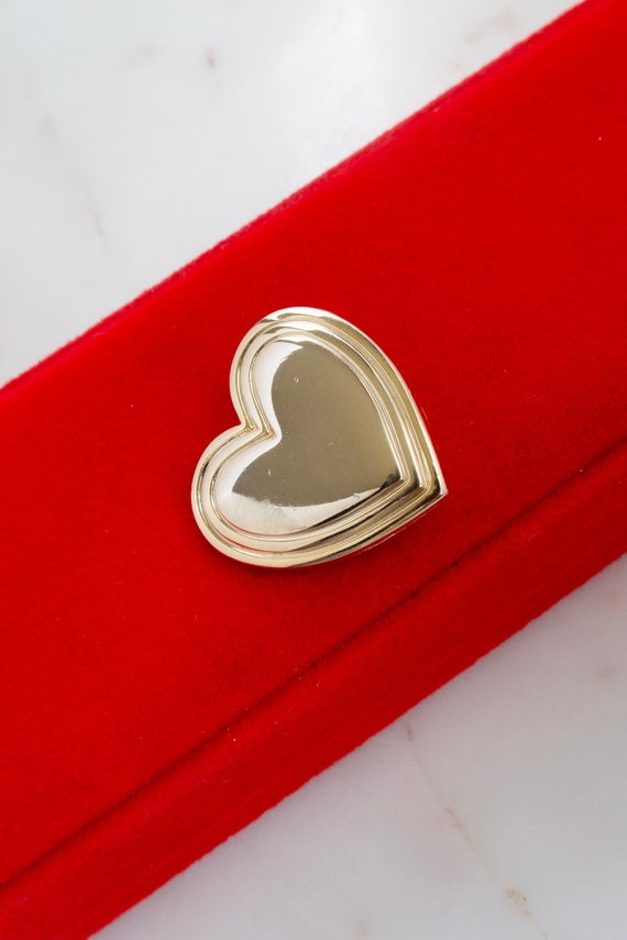 Vintage The Variety Club Gold Heart Brooch