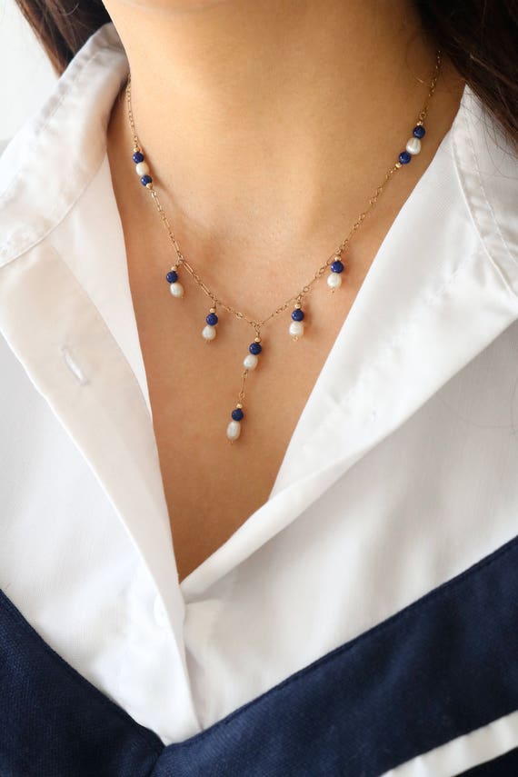 Tropic Isle Pearl Necklac Overdye Blue | mujib100aubk.gov.bd