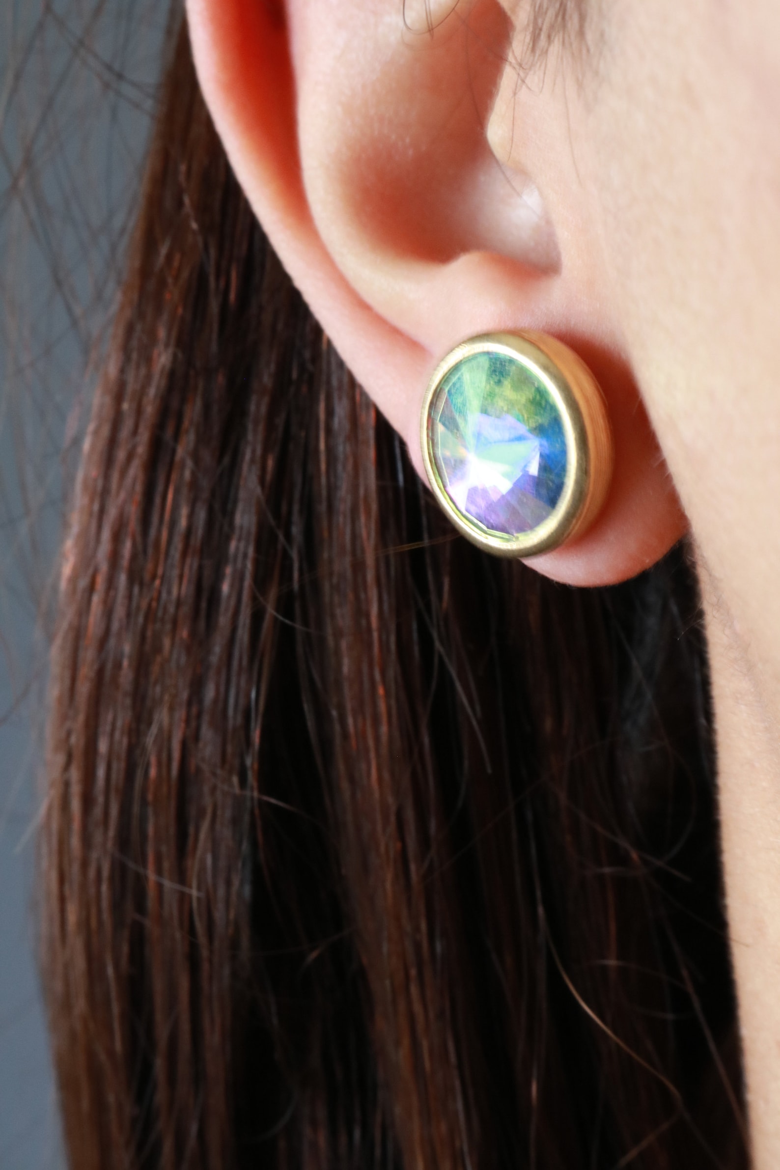 Vintage Aurora Borealis Stud Earrings Etsy