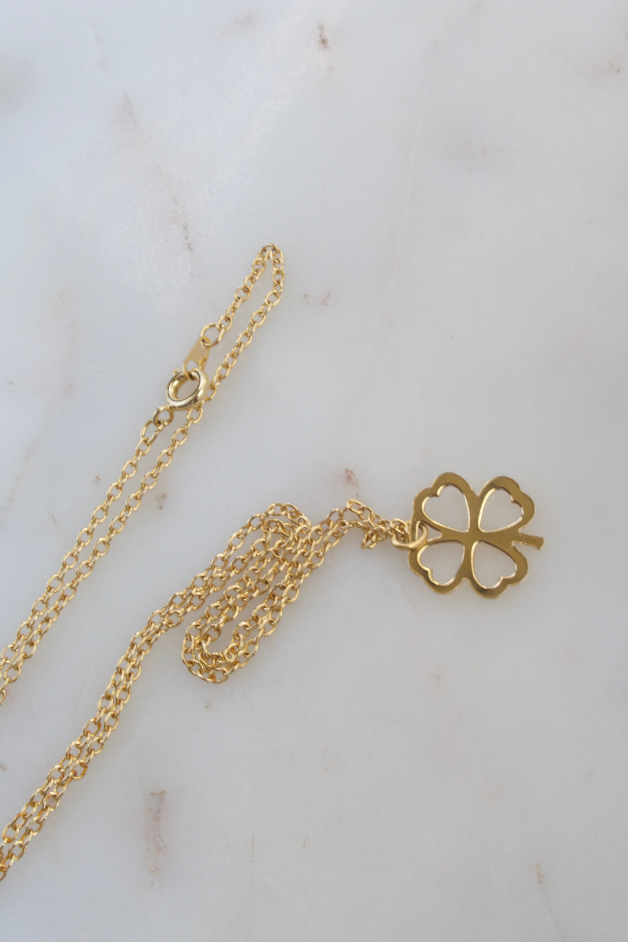 ALTERA Vintage Four Leaf Clover Pendant Jewelry Set 4Pcs Necklace
