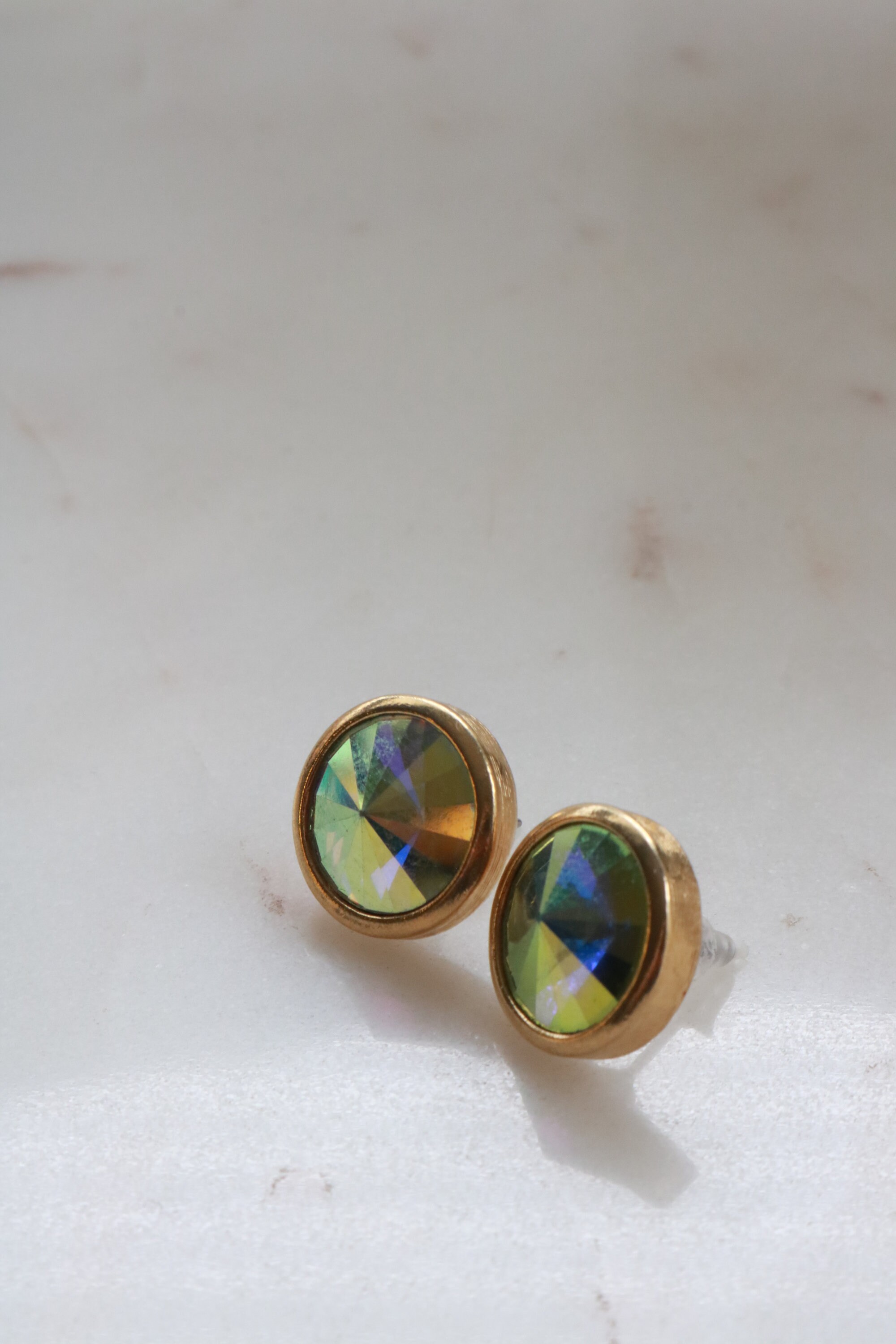 Vintage Aurora Borealis Stud Earrings Etsy
