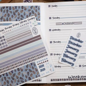 Plum Paper 7x9 Notes and Days Weekly Planner Sticker Kit #18, Winter of ...