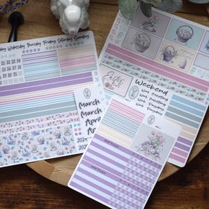 Plum Paper 7x9 Vertical Priorities Weekly Planner Sticker Kit #3, Easter